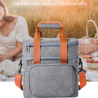 manxian กระเป๋าเก็บความร้อนแบบ crossbody สองชั้นกันน้ำกระเป๋าปิคนิคกลางแจ้ง กระเป๋าเก็บของความจุขนาดใหญ่