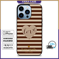 KateSpade Love 12 เคสโทรศัพท์สำหรับ iPhone 14 Pro Max / iPhone 13 Pro Max / iPhone 12 Pro Max / XS Max / Samsung Galaxy Note 10 Plus / S22 Ultra / S21 Plus ฝาครอบเคสป้องกันการตก