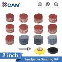 XCAN Abrasive Tools 2 inch Sanding Disc 203pcs 80-3000 Grit with Stiky Disk and Cushion Pad Sandpaper Sanding Pad for Polishing