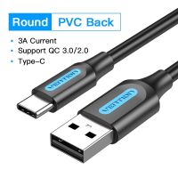 Vention Usb ชนิด C สายที่ชาร์จไฟรวดเร็ว Usb สำหรับ3a สาย C Type-C ชาร์จ Usb ข้อมูล Samsung Usb Xiaomi 2.0สายเคเบิล S8