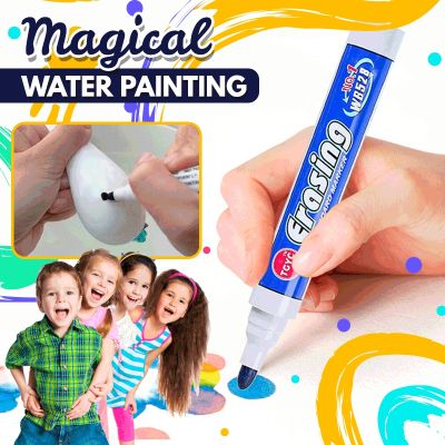 Magical Water Painting Pen 4Pcs School Classroom Whiteboard Pen Dry Erase White Board Marker Studnt ChildrenS Drawing Pen 2022