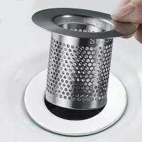 Stainless Steel Drain Strainer Sink Strainer Shower Floor Drain Filter Mesh Kitchen Sink Strainer Hair Catcher 5/5.5/6.5cm Traps Drains