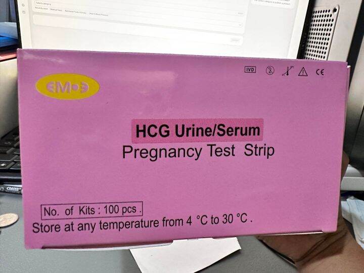 EM3 HCG URINE/SERUM PREGNANCY TEST STRIP 100's Lazada PH