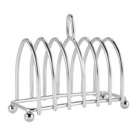 Toast Bread Rack Holder 6 Slice Stainless Steel Toast Rack with Ball Feet and Loop Carry Handle