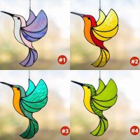 Ukraine Stained Glass Hummingbird Suncatcher Garden Hanging Pendant Ornaments Glass Bird Acrylic Surprise Gift Cups  Mugs Saucers