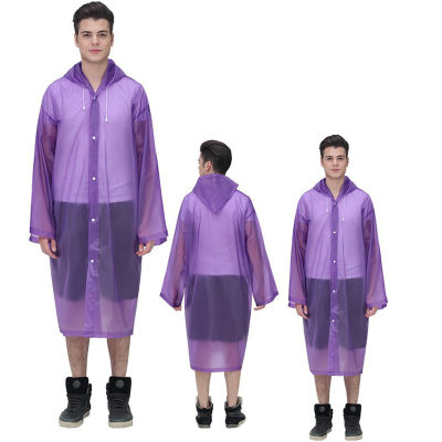 Reusable เสื้อกันฝนผู้หญิง Rainwear Men Poncho Impermeable Poncho EVA Rain Coat พลาสติกแฟชั่น Rain Cover Hooded
