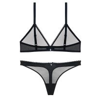 [HOT ANOJJUUQOIAW 565] Sexy Yarn Bra And Thongs Underwear Set Unlined See Through Transparent Bra Set Bra And Panty Set Lingerie Set