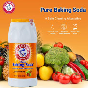 Baking Soda chai 340g rửa rau củ quả chính hãng Arm and Hammer nhập khẩu Mỹ