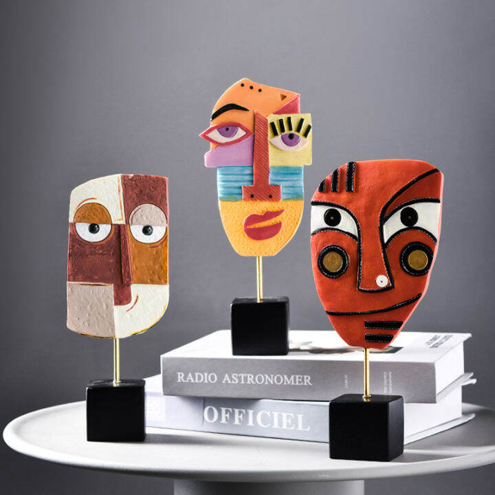 resin-face-art-crafts-decorative-traditional-abstract-tabletop-amp-cabinet-figurines-creative-living-room-home-decoration-ornament