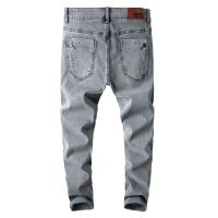 HOT14★Men Brand Jeans Fashion Cal Male Denim Pants Cotton Classic Tapered Jeans Masculina Mid Rise Denim Trousers