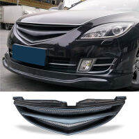 กระจังหน้ารถยนต์สำหรับ Mazda 6 2009 - 2013 Kisi-Kisi Depan พื้นผิวตาข่ายคาร์บอนอุปกรณ์ตกแต่งฝาครอบรุ่นที่สอง87Tixgportz