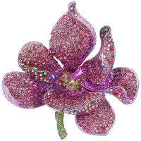 брошь Brooch Women Orchid Flower Broche Femme Bouquet Neckband Clip Collar 2021 Fashion Jewelry Enamel Pin Badge Wedding Gift