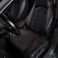 Car Seat Cover Use for Proton Gen 2 viva 660 5 Seats Covers Single Seat Cover 2pcs Front Seats PU Leather Covers Universal Size Anti Dirt Black Red Thread Blue