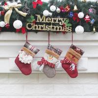 Christmas Stocking Mini Sock  1Pcs Christmas Gift Bag Santa Claus Candy Gift Bag Xmas Tree Hanging Ornament Christmas Stockings Socks Tights