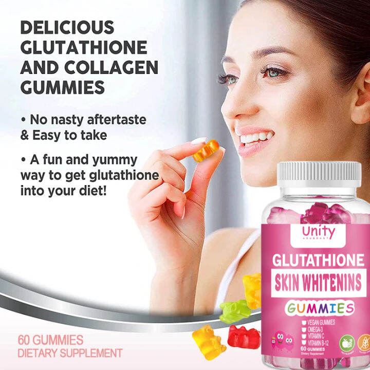 Glutathione Gummies AntiAging Whitening Vitamins Boost Energy Immunity