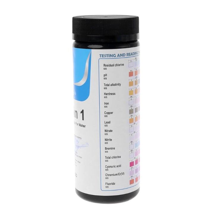 limited-stock-100strips-water-test-strips-reagent-strip-สำหรับคุณภาพน้ำวิเคราะห์การทดสอบด้วย14วิเคราะห์คลอรีนตกค้าง-ph-a5yd-ทั้งหมด