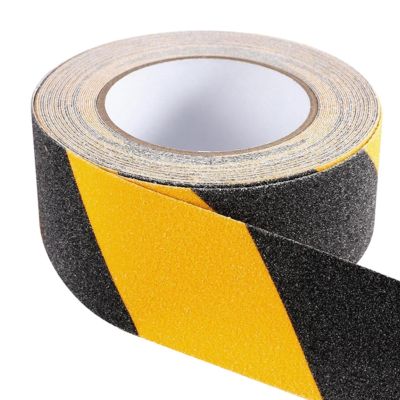 ♂┋ Anti Slip Hazard Warning Barrier Safety Black Yellow Self Adhensive Tape Roll Anti-slip Tape Ground Anti-slip Sticker