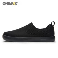 ONEMIX Man Skateboard Shoes Light Slip On Breathable Casual Sneakers Mesh Men Hard-Wearing Joggng Comfortable Sports Shoes