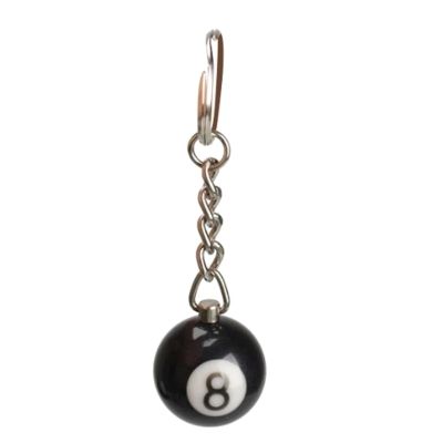 Fashion Creative Billiard Pool Keychain Table Ball Key Ring Lucky Black No.8 Key Chain 25mm Resin Ball Jewelry Gift Key Chains