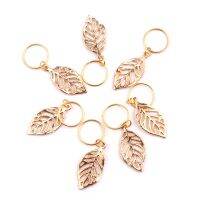 【cw】 20pcs/bag golden leaves Hair Braid Rings Accessories for and Dreadlocks Beads Set Color Gold Sliver 1