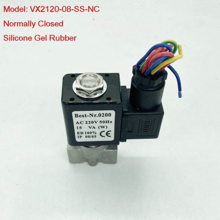 free-ship-food-class-silicone-gel-rubber-solenoid-valve-normally-closed-2-2-way-model-vx2120-08-ss-nc-valves