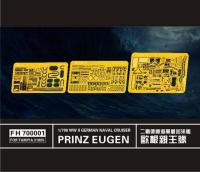 Flyhawk FH1 1700สงครามโลกครั้งที่สองเยอรมัน Naval Cruiser prinzeugen (สำหรับ Tamiya 31805)