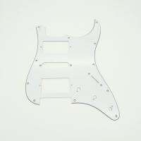 Pickguard กีตาร์ไฟฟ้า3ชั้น11รู SSS SSH และ HSH ใช้ได้กับทดเเทนชิ้นส่วนกีต้าร์สไตล์โมเดิร์นสีขาวและสีดำ