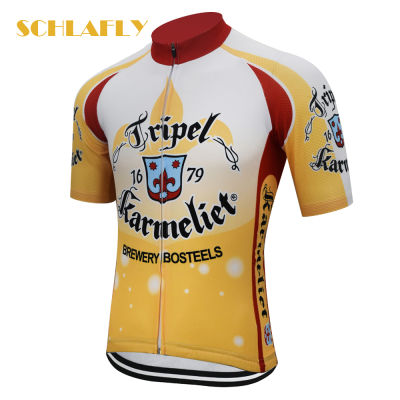 Hot Karmeliet Brewery Boinches เสื้อขี่จักรยานแขนสั้น Bike Wear Jersey Road Jersey ขี่จักรยานเสื้อผ้าจักรยานเสื้อผ้า Schlafly