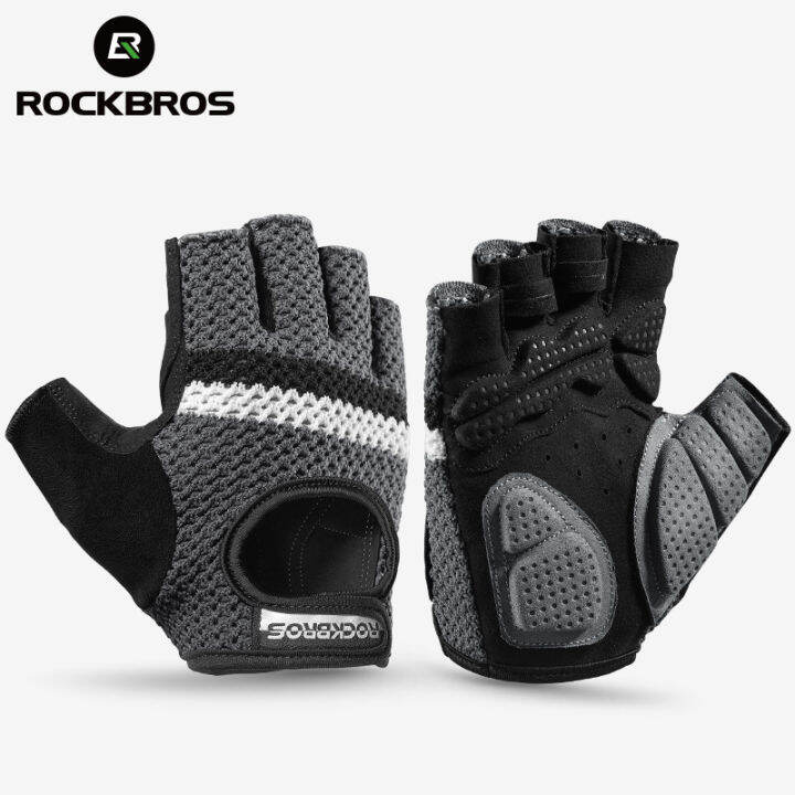 ROCKBROS Women Men's Cycling Gloves Fitness Breatahble SBR Shockproof ...