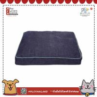 ที่นอนสุนัข CHENILLE RECTANGLE ,Grey w/blue trim L 76x102cm