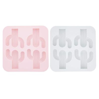 GL-แม่พิมพ์ ซิลิโคน รูปต้นกระบองเพชร 4 ช่อง (คละสี) cactus silicone mold