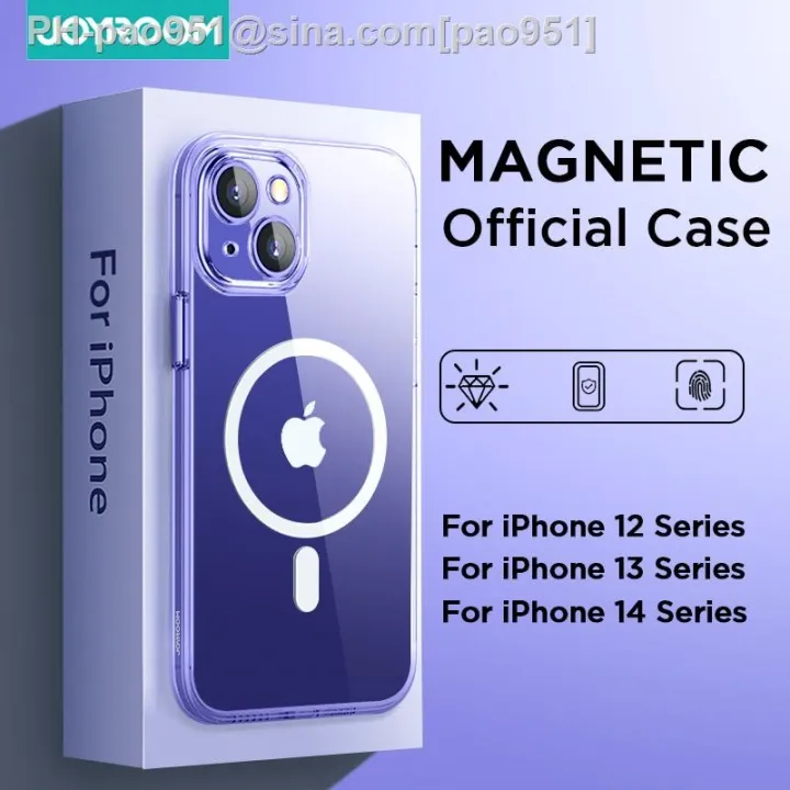 joyroom-transparent-magnetic-case-for-14-13-12-pro-max-cover-for-iphone-14-pro-max-case-wireless-charger-magnet-back-cover