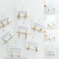 Simple Fashion Butterfly Earring Set Crystal Tassel Elegant Stud Earrings Women Jewelry Fashion Accessories