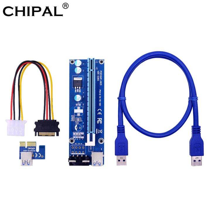 chipal-ver006s-pci-ไรเซอร์การ์ด30ซม-60ซม-100สาย3-0ยูเอสบีซม-pci-express-1x-ไปยัง16x-extender-อะแดปเตอร์-pcie-สำหรับกราฟิก-gpu-card