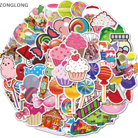 ?ZONGLONG? สติกเกอร์การ์ตูนรูปลูกอมรูปลูกกวาดน่ารัก50ชิ้นสติกเกอร์กราฟฟิตีกันน้ำสติกเกอร์สเก็ตบอร์ดกีตาร์แล็ปท็อปขายส่ง