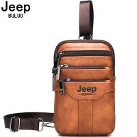 JEEP BULUO Men Shoulder Messenger Bags Small Multi-function Sling Chest Bag Legs Waist Bag For Man New Fashion Casual Crossbody