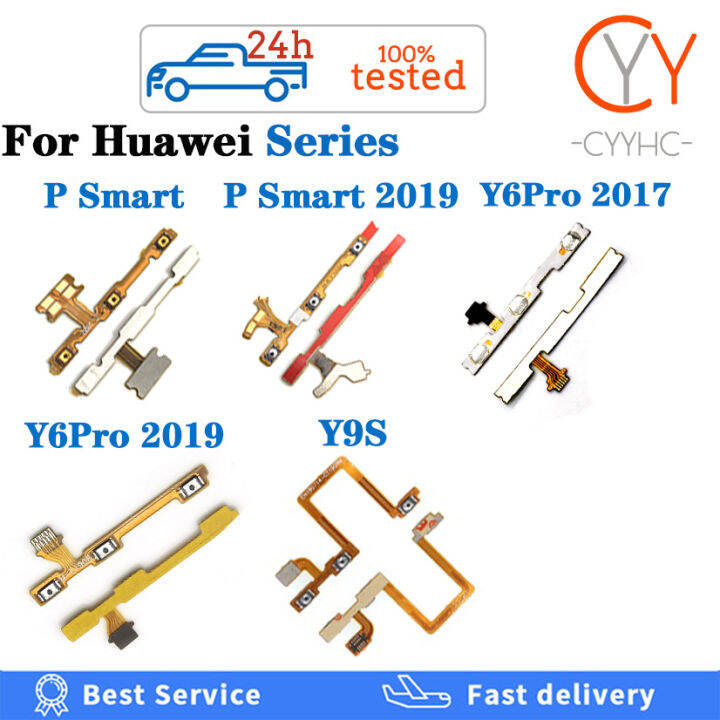 คุณภาพสูงสำหรับ-huawei-y5-y6-y7-pro-y9-prime-2017-2018-2019-y6p-y7p-y8p-y8s-y9s-2020-p40-lite-e-5g-p-smart-volume-ปุ่มสวิตช์เปิดปิดปุ่ม-flex-cable-replacement-parts