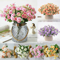 การตกแต่งบ้านพืชสวนช่อดอกไม้เทียม20หัวไหมประดิษฐ์ Carnation