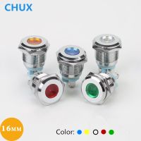 CHUX 16mm LED Metal Indicator 3v 6V 12V 24V 48V 110V 220v Warning light with Screw Terminal Switch waterproof Signal lamp