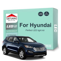 LED ภายในหลอดไฟชุดสำหรับ Hyundai I10 I20 I30 I40 Ix20 Tucson Santa Fe Santafe รถอ่าน Trunk โคมไฟในร่ม Canbus