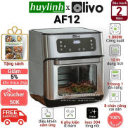 Nồi chiên không dầu điện tử Olivo AF12 - 12 lít - Tặng Sách HD nấu ăn