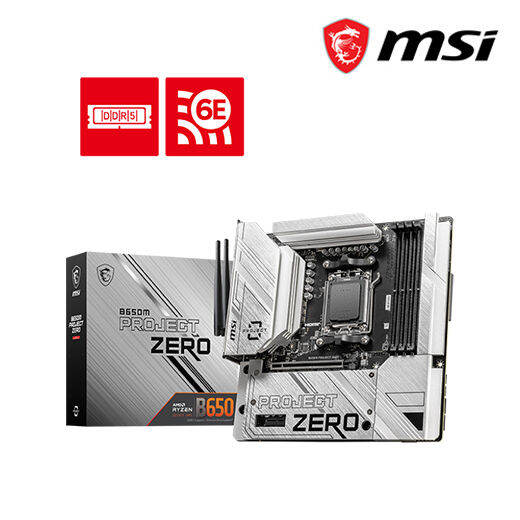 MSI B650M PROJECT ZERO Motherboard - AMD B650 (Socket AM5) / DDR5 ...