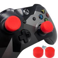 Silicone Dotted Convex + Concave XL Tall Thumb Grip Caps Joystick Thumbstick For PS4 Xbox ONE Xbox 360 Wii U Controller - Red ซิลิโคนอนาล็อก [จุกยาง] แบบทรงสูงเว้า+นูน สีแดง