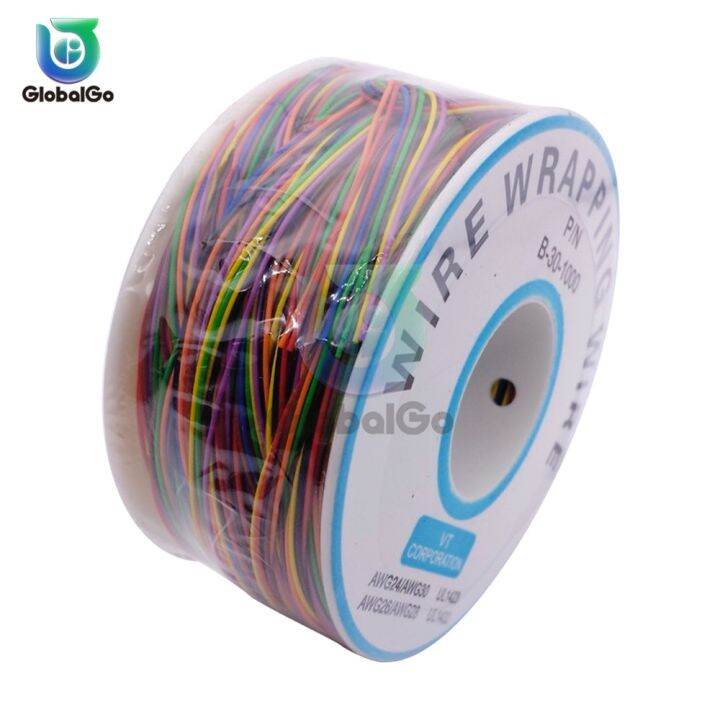 hot-item-28awg-ชุบดีบุก0-25มม-เชือกหลากสี-ul1423ห่อ-b-30-1000-ul1422สายเคเบิลพีวีซี26awg-ทองแดง30awg-วงจรไฟฟ้าและชิ้นส่วน