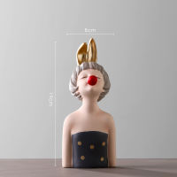Nordic Girl Statue Home Decor Resin Modern Office Living Room Sculpture Decorative Figurines For Interior Home Decor Accessories