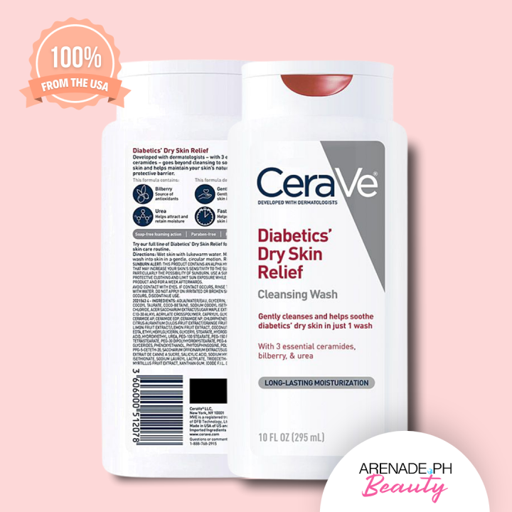 CeraVe Diabetics’ Dry Skin Relief Cleansing Wash with 3 Essential