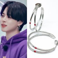 ต่างหูสไตล์ KPOP JIMIN สีแดง,ต่างหูแฟชั่น2022คู่ต่างหูต่างหูเด็กชาย Bangtan Kado Ulang Tahun เครื่องประดับสำหรับแฟนๆ