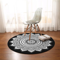 Bohemian Mandala Psychedelic Printing Non-slip Round Rug Floor Mat Bedroom Living Room Home Decoration