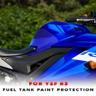 สติกเกอร์ป้องกันถังน้ำมันสำหรับ YAMAHA YZFR3 YZF R3 2019 - 2022 R25ฟิล์มปกป้อง TPU 2021สี2022