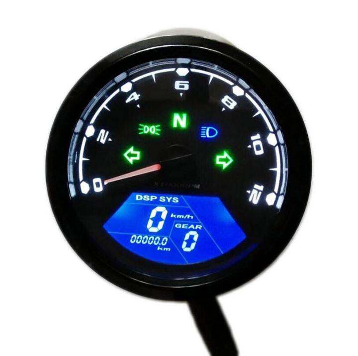 universal-digital-รถจักรยานยนต์-lcd-หน้าจอ-speedometer-เครื่องวัดระยะทาง-techometer-gauge-dual-speed